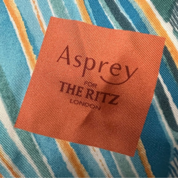 Asprey x The Ritz London 100 Anniversary Silk Scarf Italy Hand Rolled 35” Rare - Picture 16 of 16
